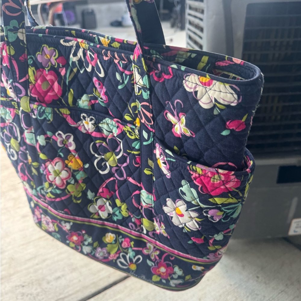 Floral Quilted Tote Bag